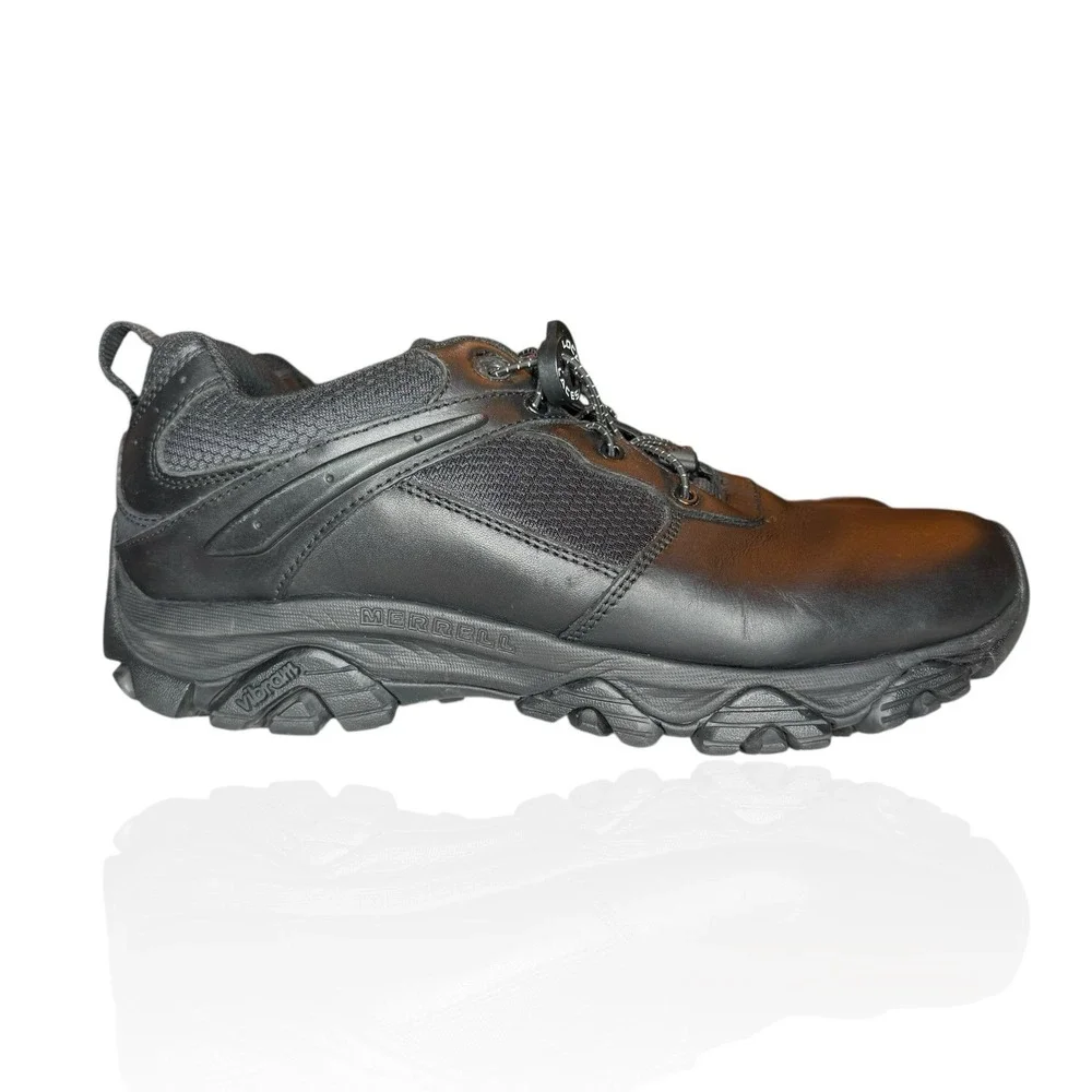 Merrell Moab Adventure 3 Shoes 10.5 Sneaker‎ Black Leather Work Walking Hiking
